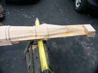 Custom Gothic Stair Post - Before Rough Cleanup Upper Section