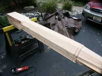 Custom Gothic Stair Post - Before Rough Cleanup Side View