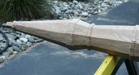 Custom Gothic Stair Post - Rough Cleanup Phase Complete Upper Section