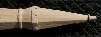 Custom Gothic Stair Posts - Upper Section Closeup Side View