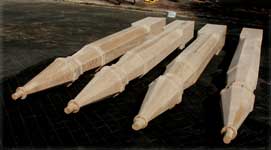 Custom Gothic Stair Posts - Tip View 4 Lineup